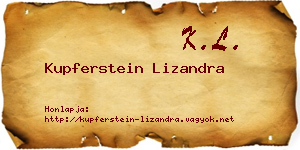 Kupferstein Lizandra névjegykártya
